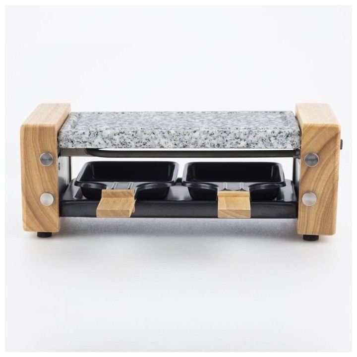 Raclette et pierre a cuire 2 personnes - HKoeNIG - Design bois