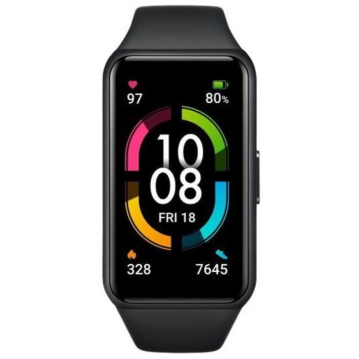 HONOR Band 6 - Montre connectée - Noir - Ecran AMOLED 1.47