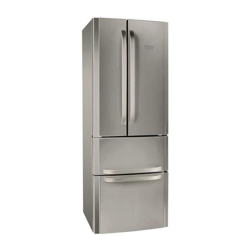 HOTPOINT E4DXC1 - Réfrigérateur multi-portes - 399L (292+107) - Froid ventilé - L 70cm x H 195.5cm - Silver