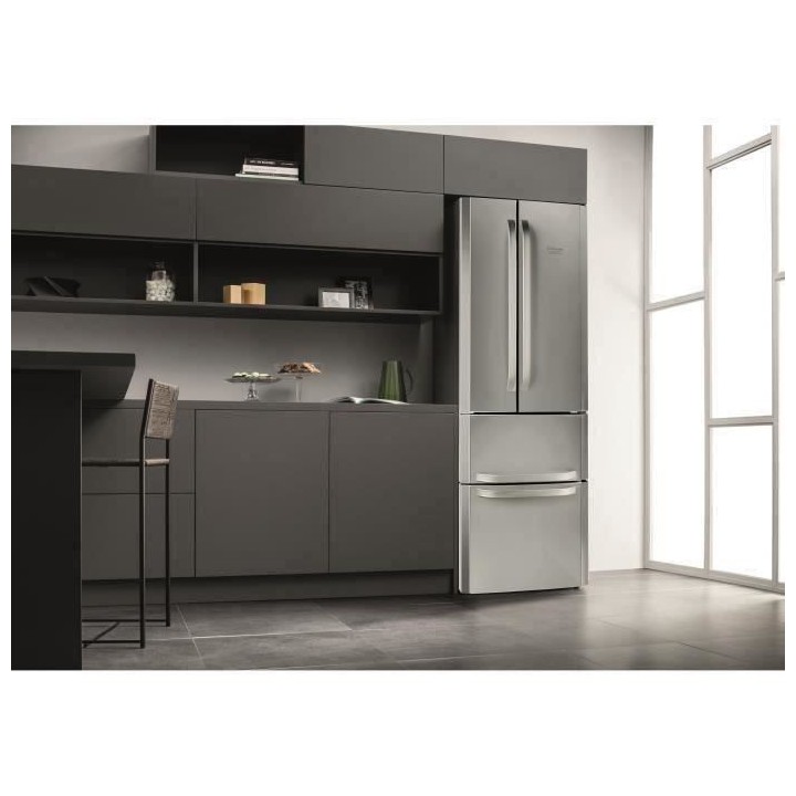 HOTPOINT E4DXC1 - Réfrigérateur multi-portes - 399L (292+107) - Froi