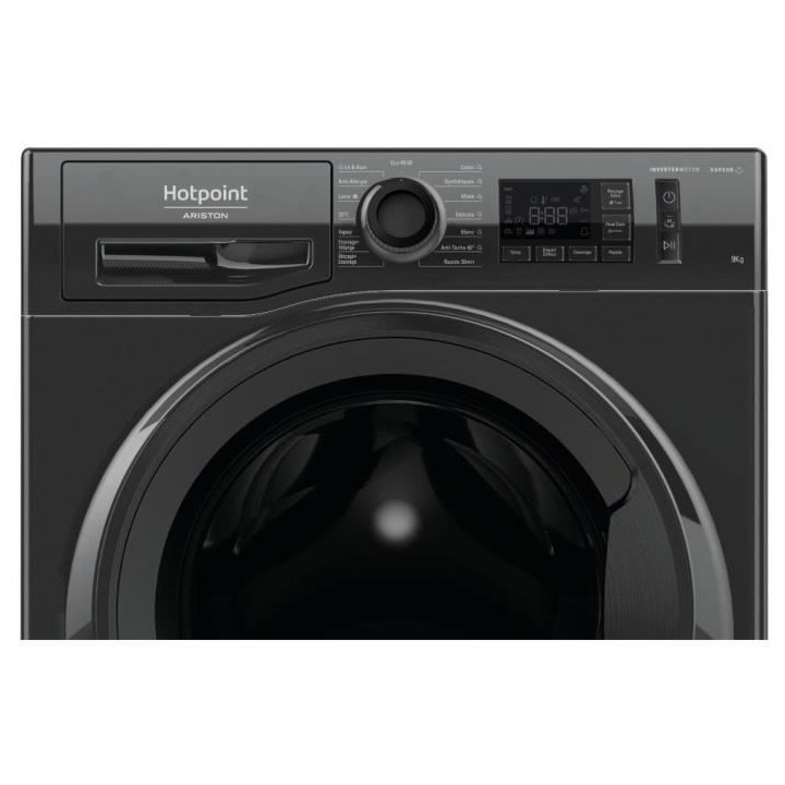 Lave-linge hublot HOTPOINT PNM11924FRN - 9 kg - Induction - L59,5 cm -