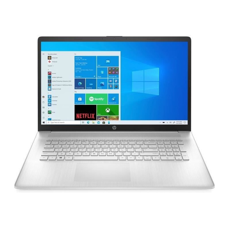 PC Portable HP 17-cn0319nf - 17 HD+ - Intel Core i5-1135G7 - RAM 8GB - Stockage 512 GB SSD - Windows 11 - Argent - AZERTY