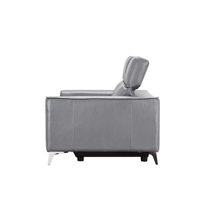 Canapé relax électrique 2 places - EDISON - Cuir de vachette et simi