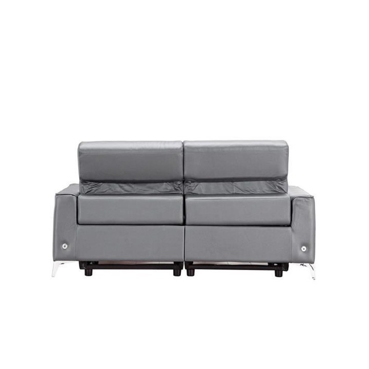 Canapé relax électrique 2 places - EDISON - Cuir de vachette et simi