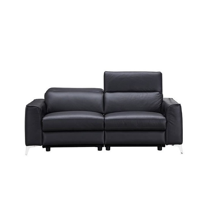 Canapé relax électrique 2 places - EDISON - Cuir de vachette et simi