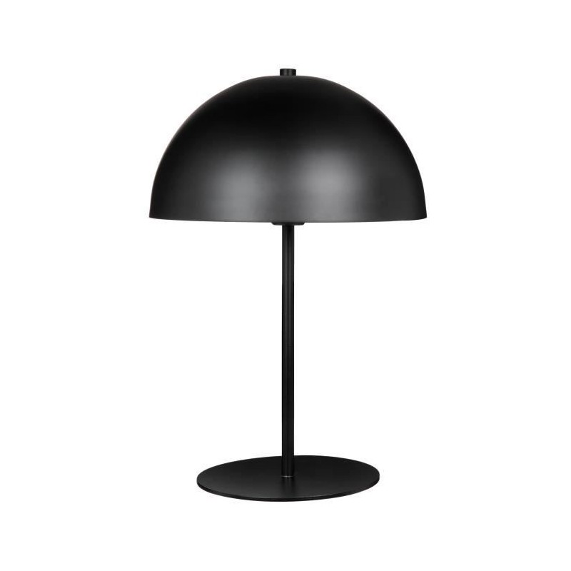 Lampe champignon en métal - 25x25x33 cm - Noir