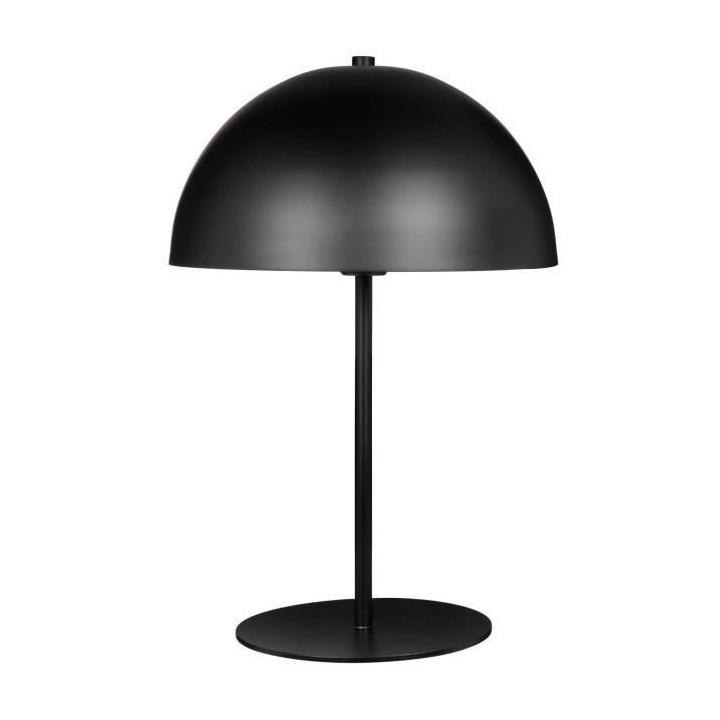 Lampe champignon en métal - 25x25x33 cm - Noir