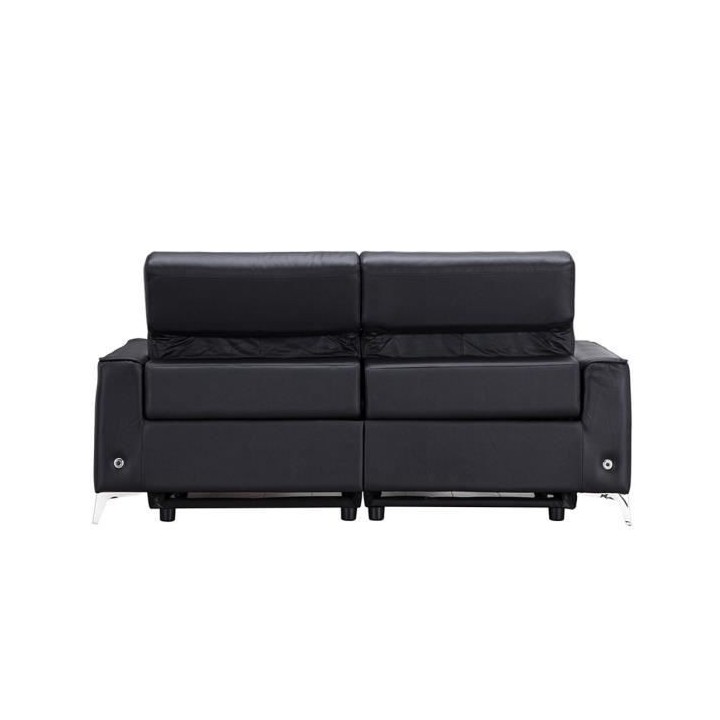 Canapé relax électrique 2 places - EDISON - Cuir de vachette et simi