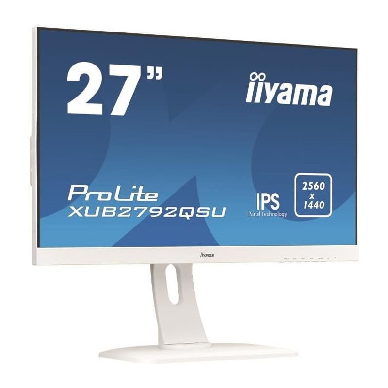 Ecran IIYAMA XUB2792QSU-W1 - 27 WQHD - Dalle IPS - 5ms - DisplayPort / HDMI / DVI - AMD FreeSync