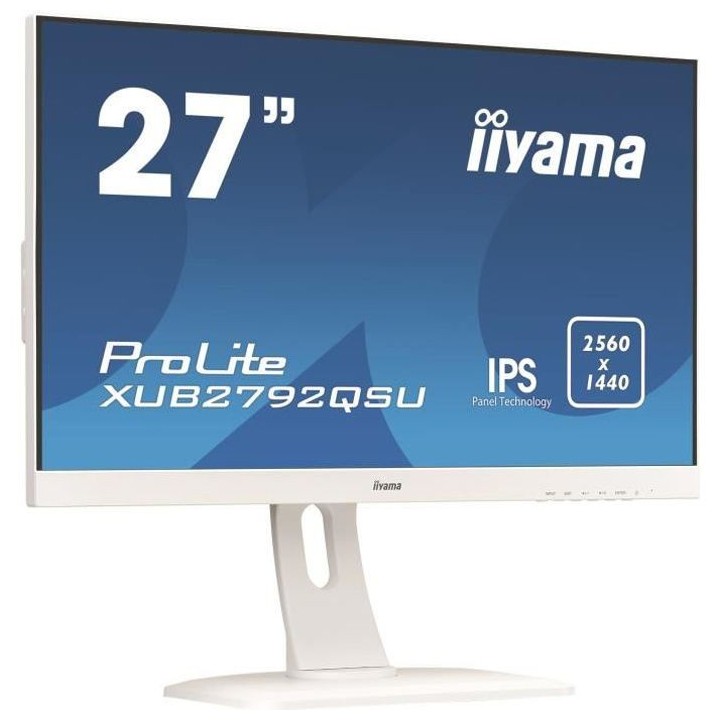 Ecran IIYAMA XUB2792QSU-W1 - 27 WQHD - Dalle IPS - 5ms - DisplayPort /