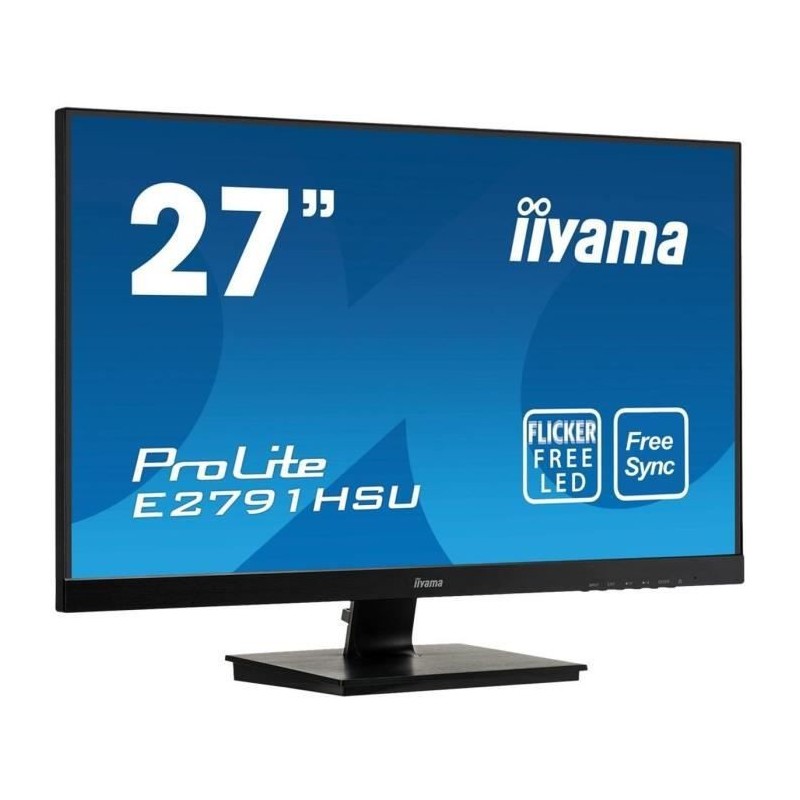 Ecran PC - IIYAMA - ProLite 27 - 27 FHD - Dalle TN - 1 ms - 75 Hz - HDMI / DisplayPort / VGA - AMD FreeSync