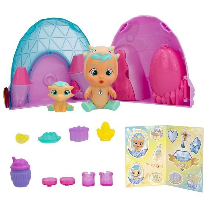 Dino Icy World Cry Babies Magic Tears -Mini poupée a collectionner. A