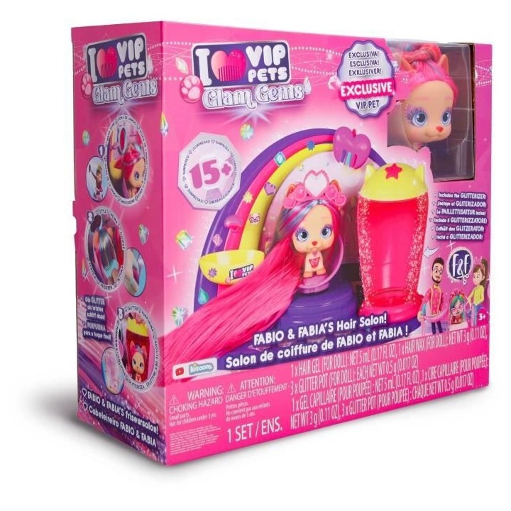 Salon de coifure Vip pets Glam Gems Fabio & Fabia - A partir de 3 ans