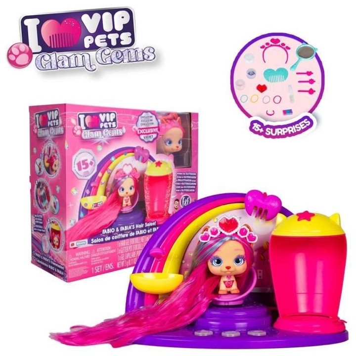 Salon de coifure Vip pets Glam Gems Fabio & Fabia - A partir de 3 ans