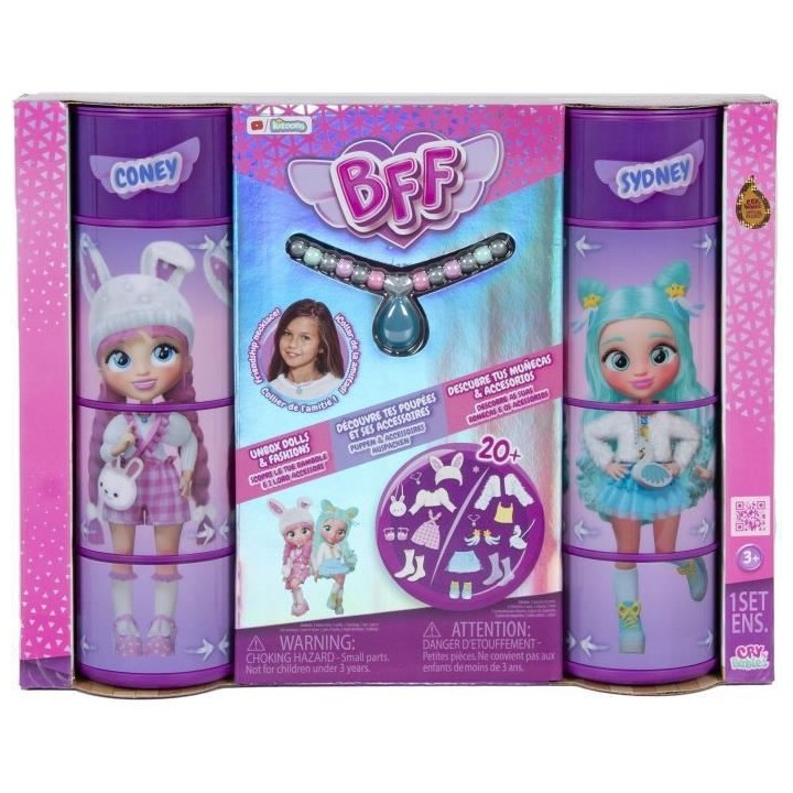 Duo Pack Poupées mannequins Cry Babies BFF ( Coney & Sydney) - A part