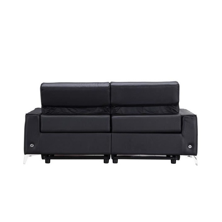 Canapé relax électrique 3 places - EDISON - Cuir de vachette et simi