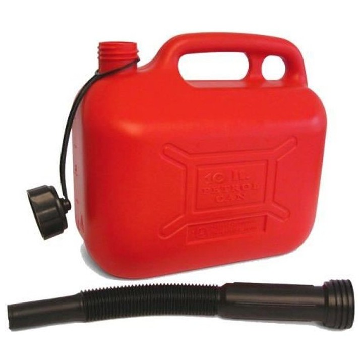 IMDIFA Jerrican Plastique Rouge pour Hydrocarbures 10L