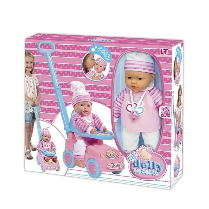 Poupon Soft 36cm avec son porteur - LOKO TOYS