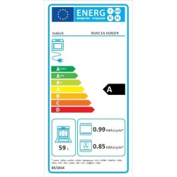 INDESIT I6V6C1AHWFR-Cuisiniere table vitrocéramique-4 zones-6200 W-Four électrique-Catalyse-59 L-Classe A-L 60 x H 85 cm-Blanc