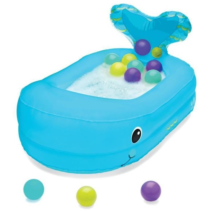 Baignoire gonflable INFANTINO Baleine - Balles de jeu et thermetre int