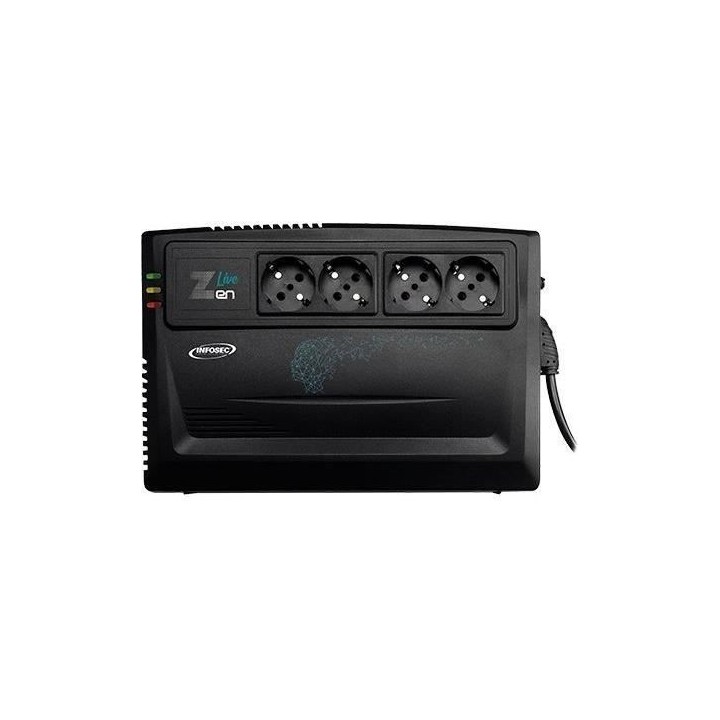 INFOSEC Zen Live 800 Onduleur Line Interactive 800 VA 4 Prises FR/SCHU