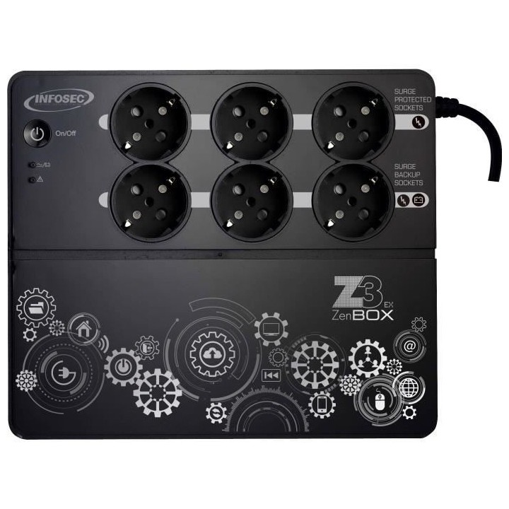 Onduleur 1000 VA - INFOSEC - Z3 ZenBox EX 1000 - Haute fréquence - 8