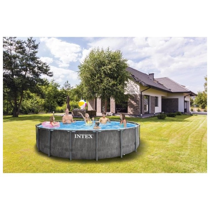 Kit Piscine hors sol tubulaire INTEX - Baltik - 457 x 122 cm - Ronde (