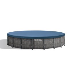 Kit Piscine hors sol tubulaire INTEX - Baltik - 457 x 122 cm - Ronde (Livrée avec une bâche, échelle de sécurité, tapis de