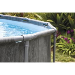 Kit Piscine hors sol tubulaire INTEX - Baltik - 457 x 122 cm - Ronde (Livrée avec une bâche, échelle de sécurité, tapis de