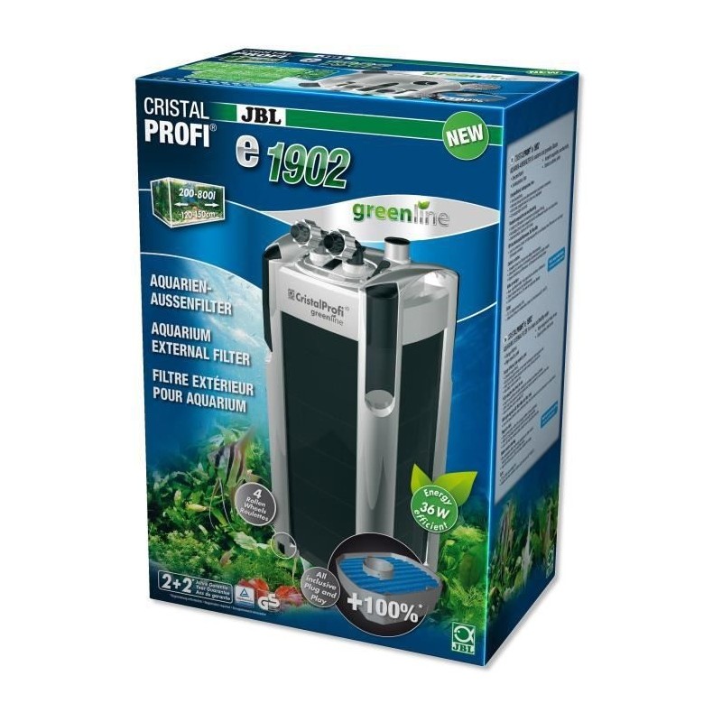 JBL Filtre extérieur Cristalprofi E1902 Greenline pour aquarium de 200 a 800 L