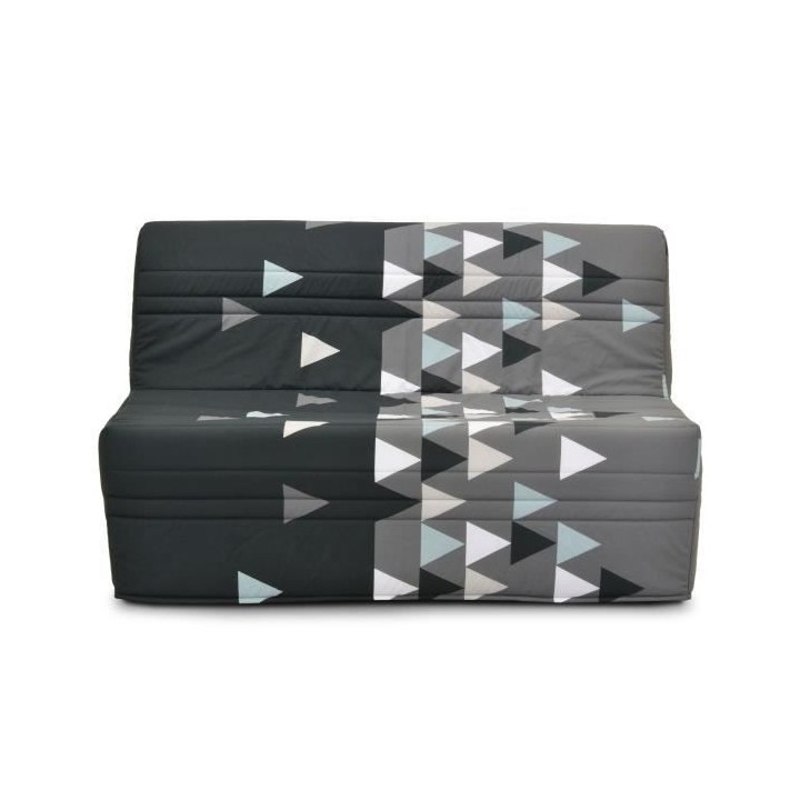 GRUHIER Banquette BZ - Tissu Gris et noir - L143 x P97 x H89cm - Joe
