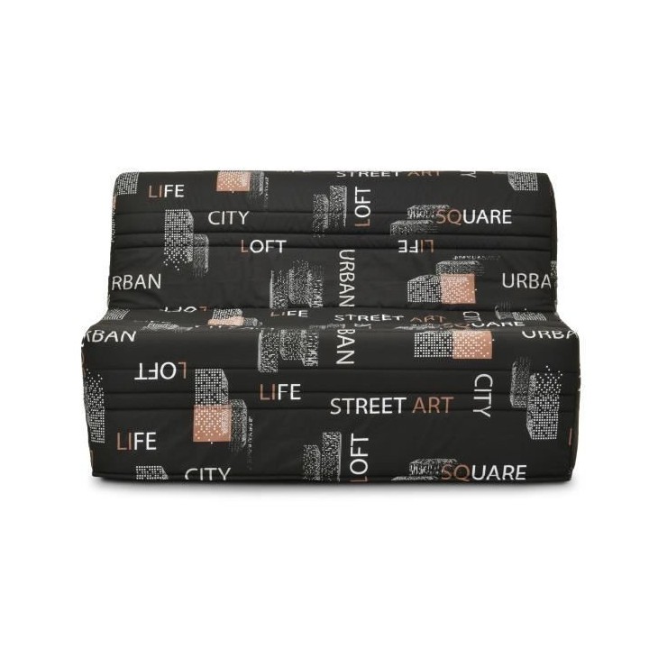 Banquette BZ - Tissu Noir - L143 x P97 x H89 cm - Joe