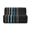 Banquette BZ - Tissu Noir et bleu - L143 x P97 x H89cm - Joe