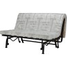 Banquette BZ - Tissu Noir et bleu - L143 x P97 x H89cm - Joe