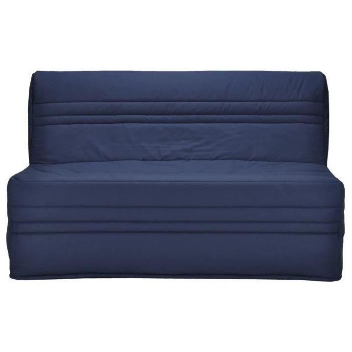 JOÉ Banquette BZ 3 places - Tissu bleu marine - Contemporain - L 143