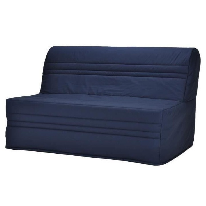 JOÉ Banquette BZ 3 places - Tissu bleu marine - Contemporain - L 143