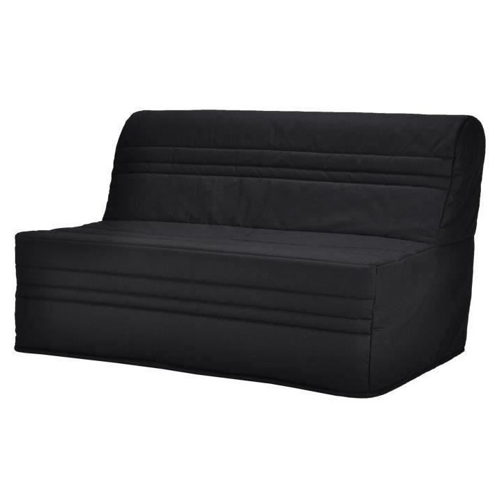 Joe Banquette 3 places BZ - Tissu noir - L 143 x P 97 cm