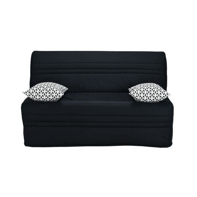 Joe Banquette BZ GEOMETRICO - Tissu noir - L 143 x P 101 x H 95 cm