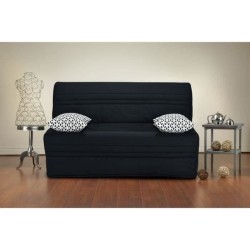 Joe Banquette BZ GEOMETRICO - Tissu noir - L 143 x P 101 x H 95 cm