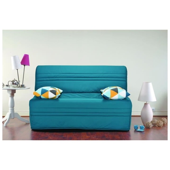 Joe Banquette BZ GEOMETRICO - Tissu turquoise - L 143 x P 101 x H 95 c