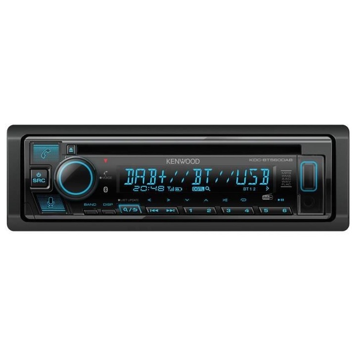 Autoradio KENWOOD - KDC-BT560DAB - CD - USB - Bluetooth - iPhone - DAB