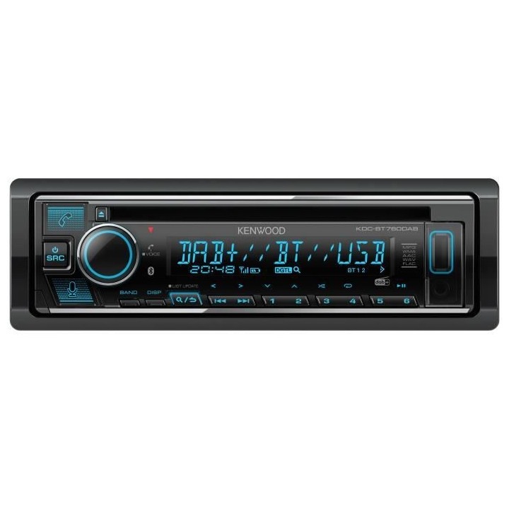 Autoradio KENWOOD - KDC-BT760DAB - CD - USB - Bluetooth - iPhone - DAB