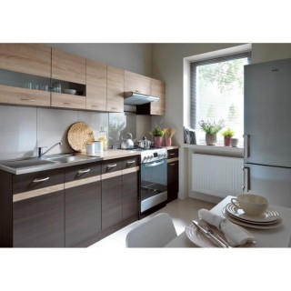 JUNONA Cuisine complete avec éclairage LED et plan de travail L 2m40