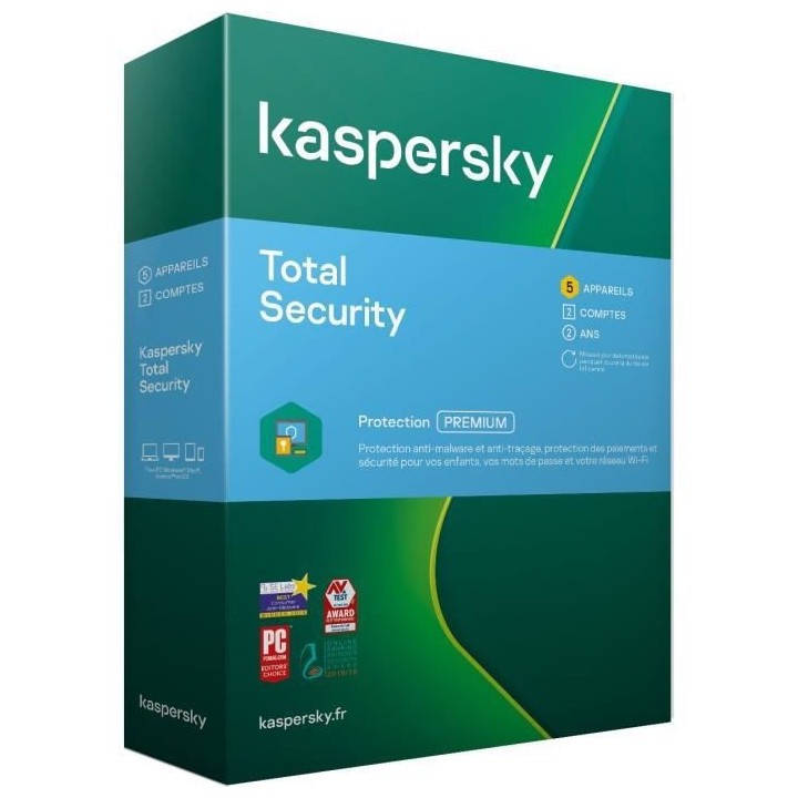 KASPERSKY Total Security 2020, 5 postes, 2 ans