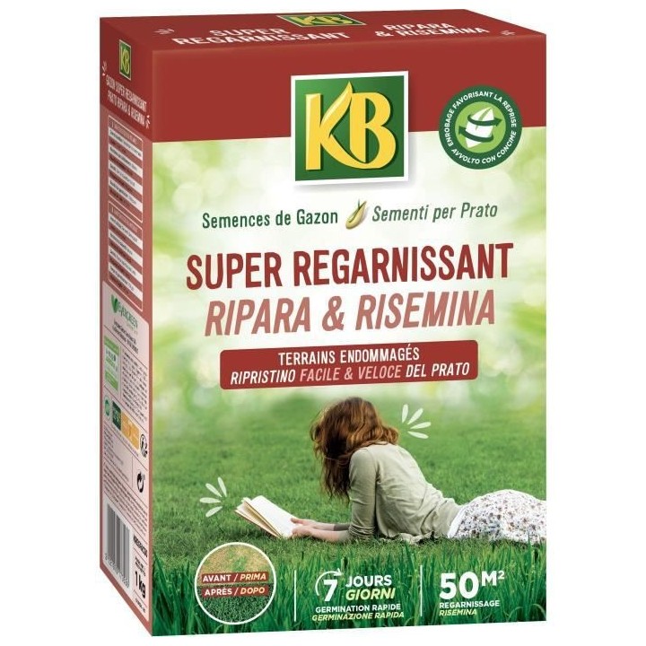 KB - Semences gazon - Super regarnisant 50m²