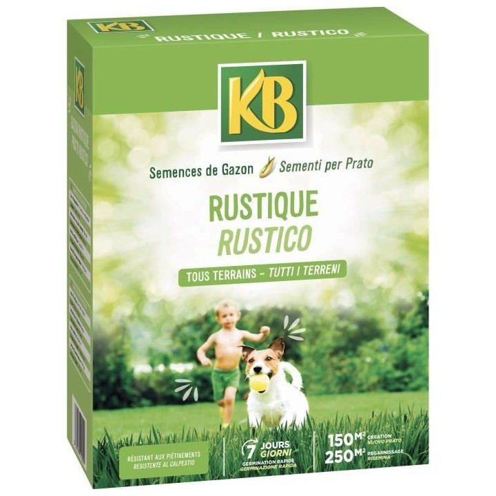KB - Semences gazon - Rustique 150m²