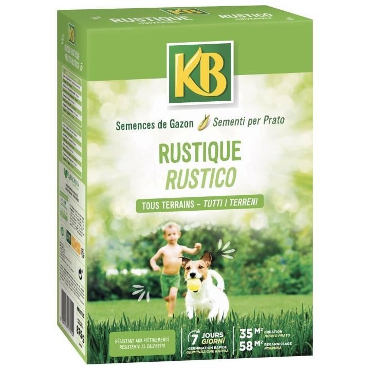 KB - Semences gazon - Rustique 35m²
