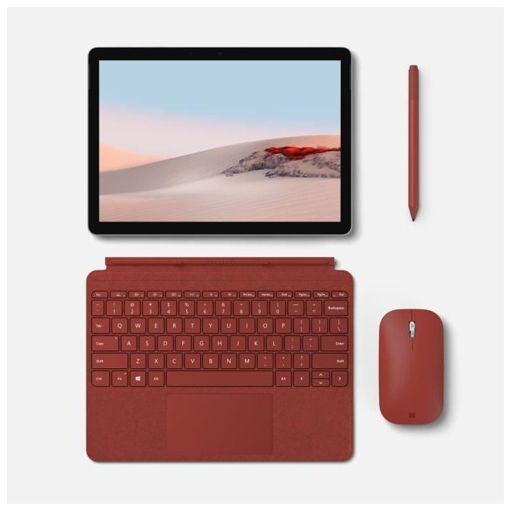 MICROSOFT Clavier Type Cover Surface Rouge Coquelicot pour Surface Go