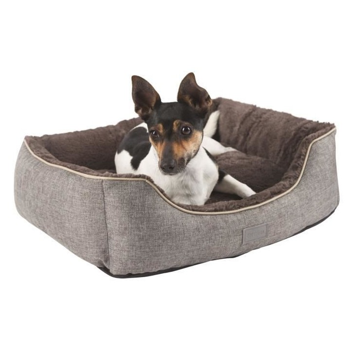 KERBL Corbeille Samuel - 50 x 40 x 15 cm - Argent et gris - Pour chien