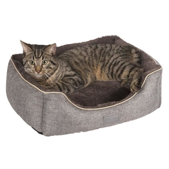 KERBL Corbeille Samuel - 50 x 40 x 15 cm - Argent et gris - Pour chien